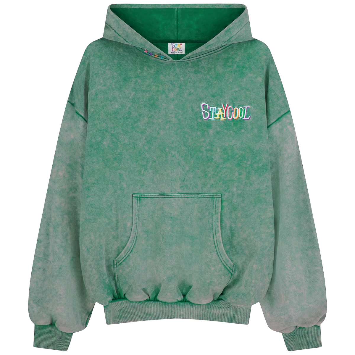 WS Tribal Acid Wash Hoodie (Kelly)